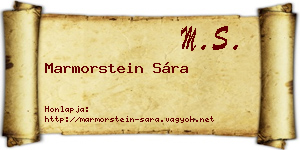 Marmorstein Sára névjegykártya